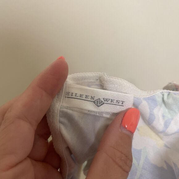 VTG EILEEN WEST Floral Cotton Unlined Underwire Front Closure Bra 38 C - Picture 5 of 8